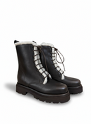 STIVALETTO VIKY06 YUCATAN TAUPE E PELLICCIA