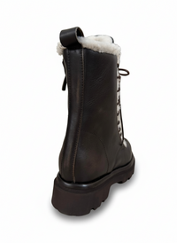 STIVALETTO VIKY06 YUCATAN TAUPE E PELLICCIA