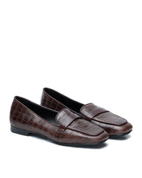 MOCASSINO DORY-F CROC LEATHER COFFEE