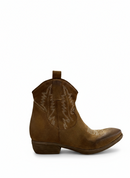 STIVALETTO TEXANO IN CAMOSCIO TERRA
