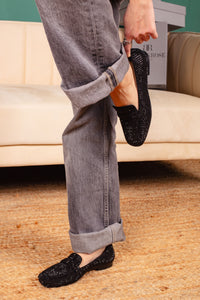 MOCASSINO DORY-F IN SUEDE STRASS BLACK