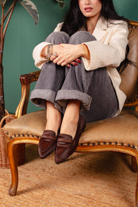 MOCASSINO MIRIAM-H IN PONY BROWN