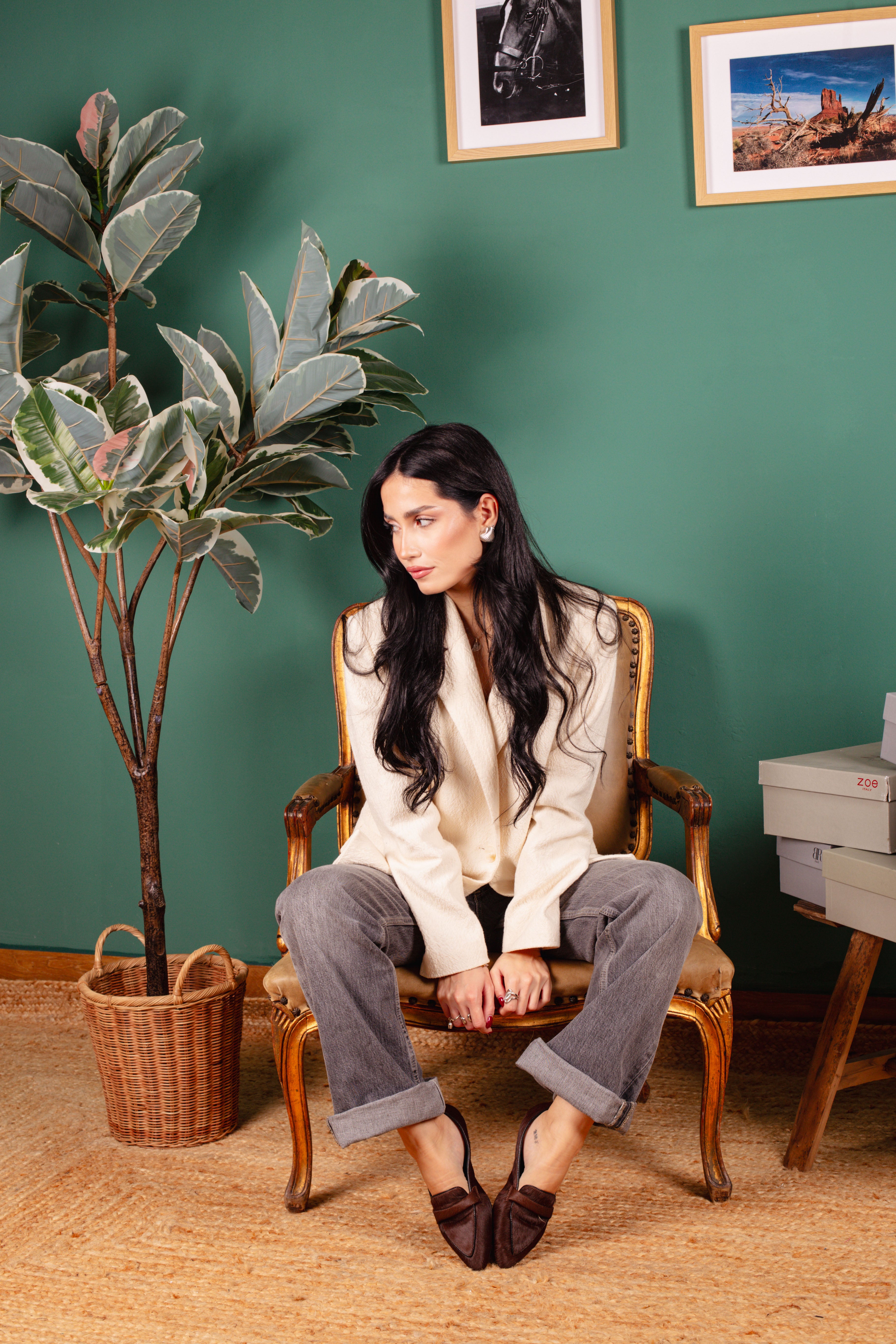 MOCASSINO MIRIAM-H IN PONY BROWN