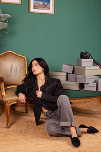 MOCASSINO MIRIAM-H IN PONY BLACK