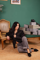 MOCASSINO MIRIAM-H IN PONY BLACK