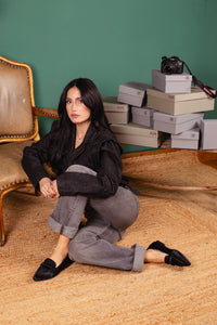 MOCASSINO MIRIAM-H IN PONY BLACK