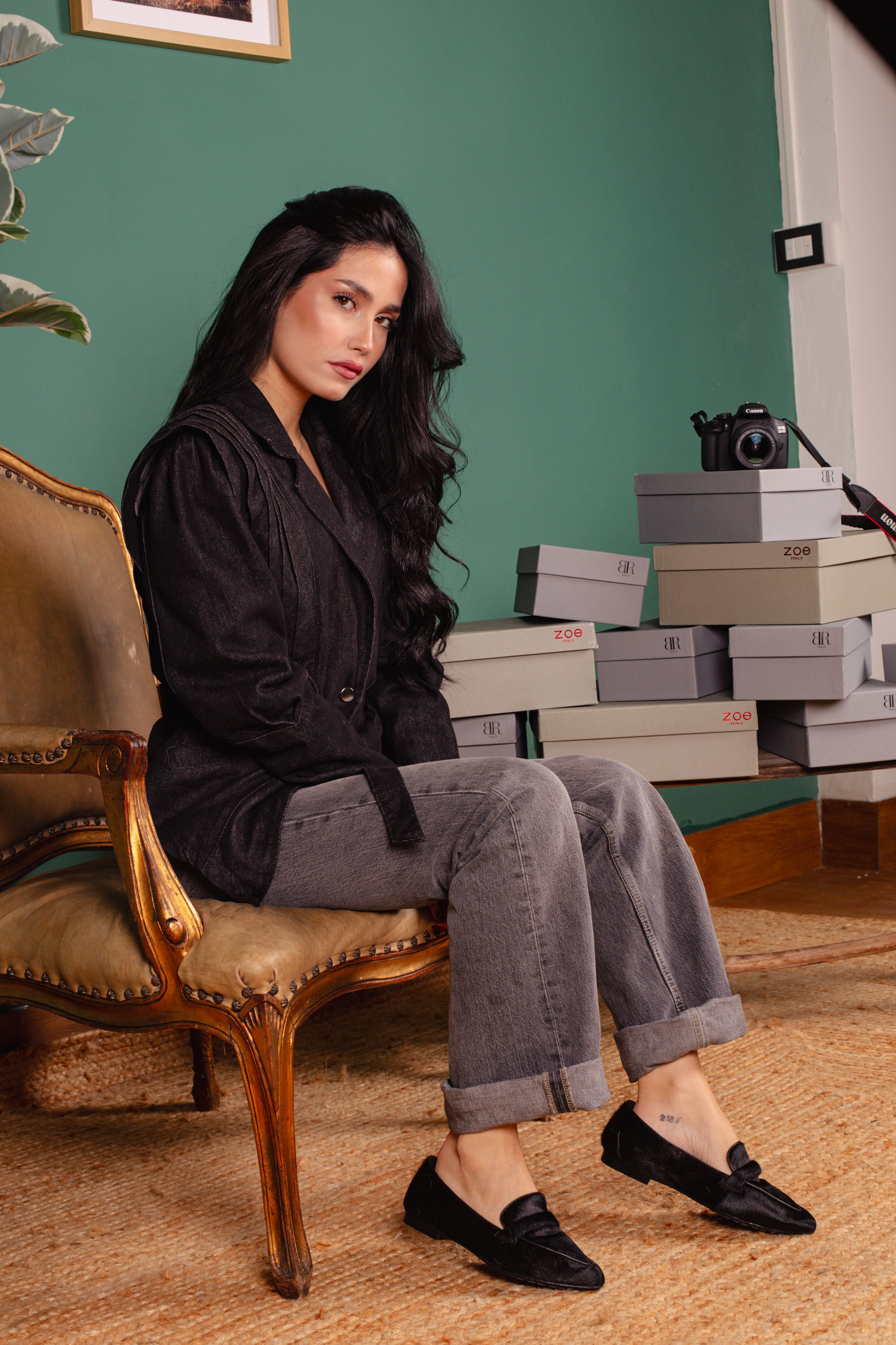 MOCASSINO MIRIAM-H IN PONY BLACK