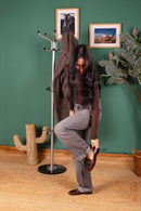 MOCASSINO DORY-F CROC LEATHER COFFEE