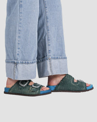 SANDALO FLORENCE02 IN RAFFIA JEANS