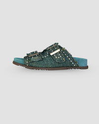 SANDALO FLORENCE02 IN RAFFIA JEANS