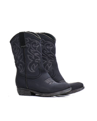 STIVALETTO TEXANO IN SCUBA NIGHT BLU