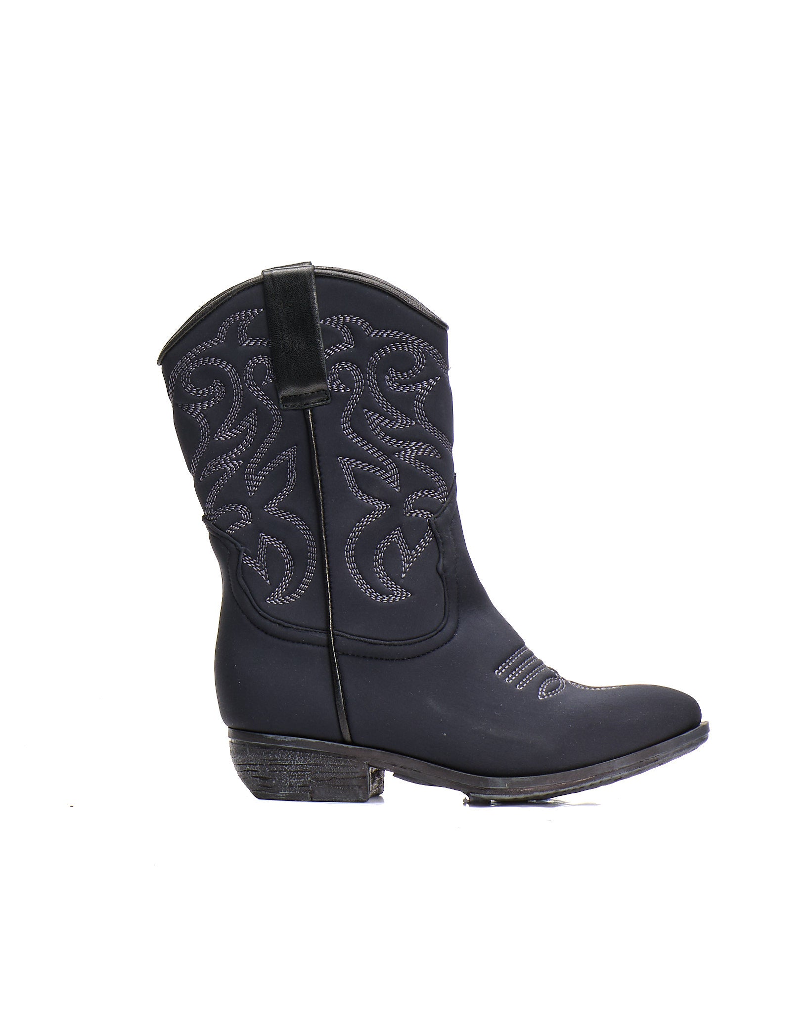 STIVALETTO TEXANO IN SCUBA NIGHT BLU