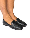 MOCASSINO DORY-F IN CROC BLACK
