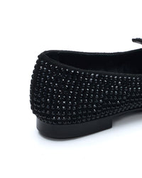 MOCASSINO DORY-F IN SUEDE STRASS BLACK